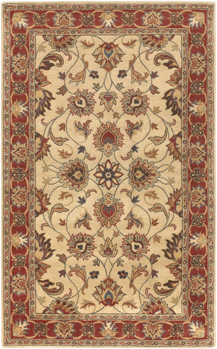 Dresher Traditional Style Brown & Rust Hand Tufted Wool Rug - The Rug Decor