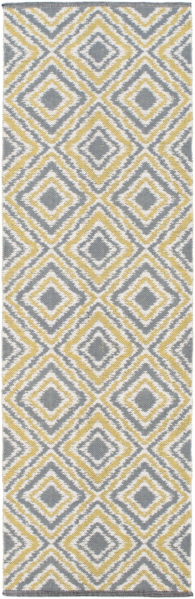 Druid Contemporary Mustard & Ivory Hand Woven Wool Rug - The Rug Decor