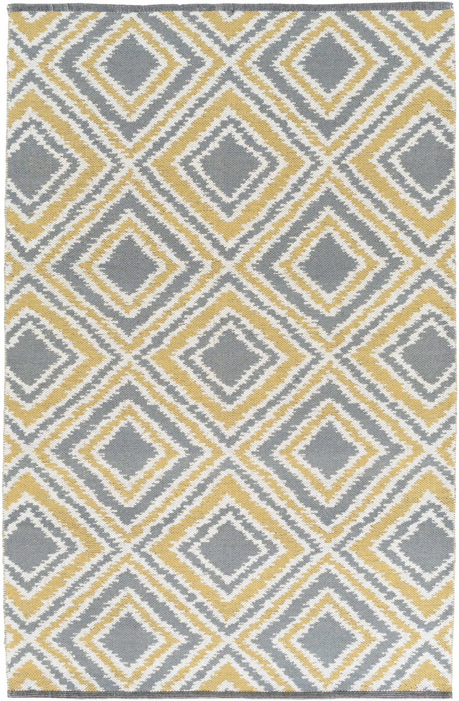 Druid Contemporary Mustard & Ivory Hand Woven Wool Rug - The Rug Decor