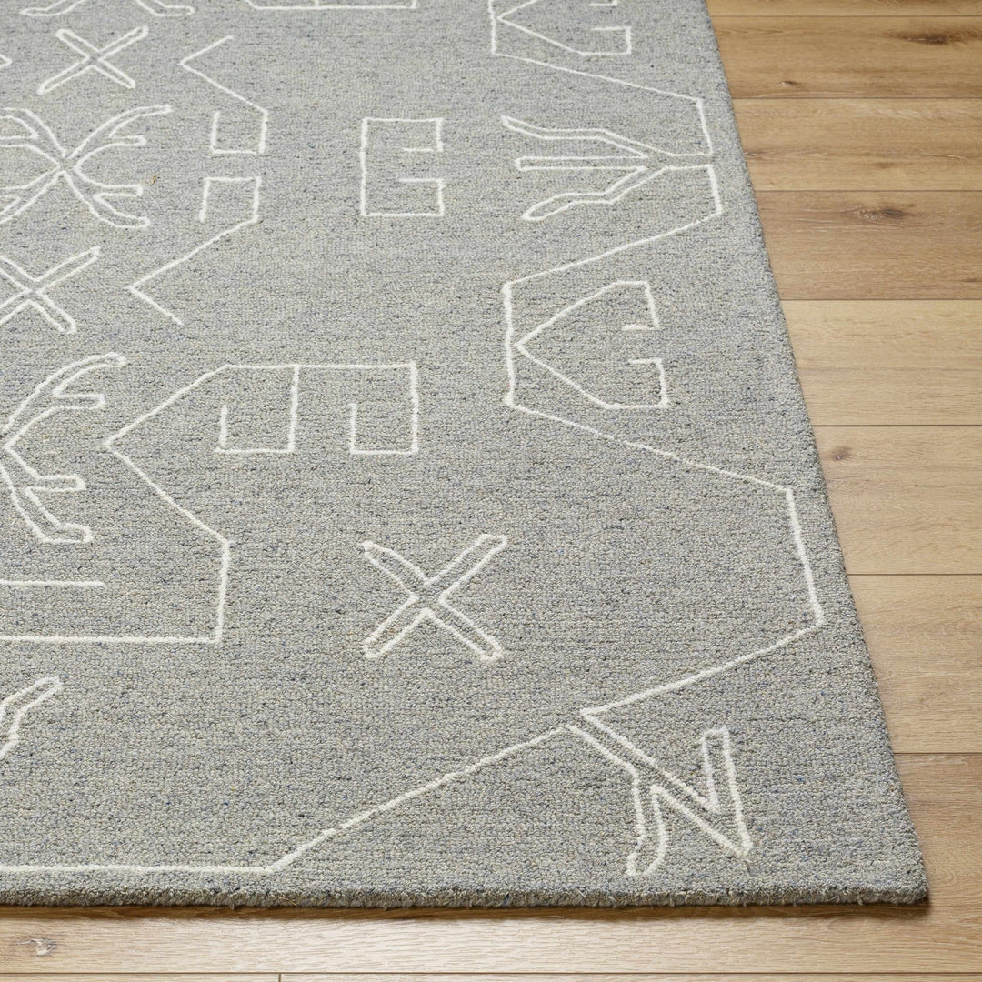 Duard Modern Style Gray Hand Tufted Wool Area Rug - The Rug Decor