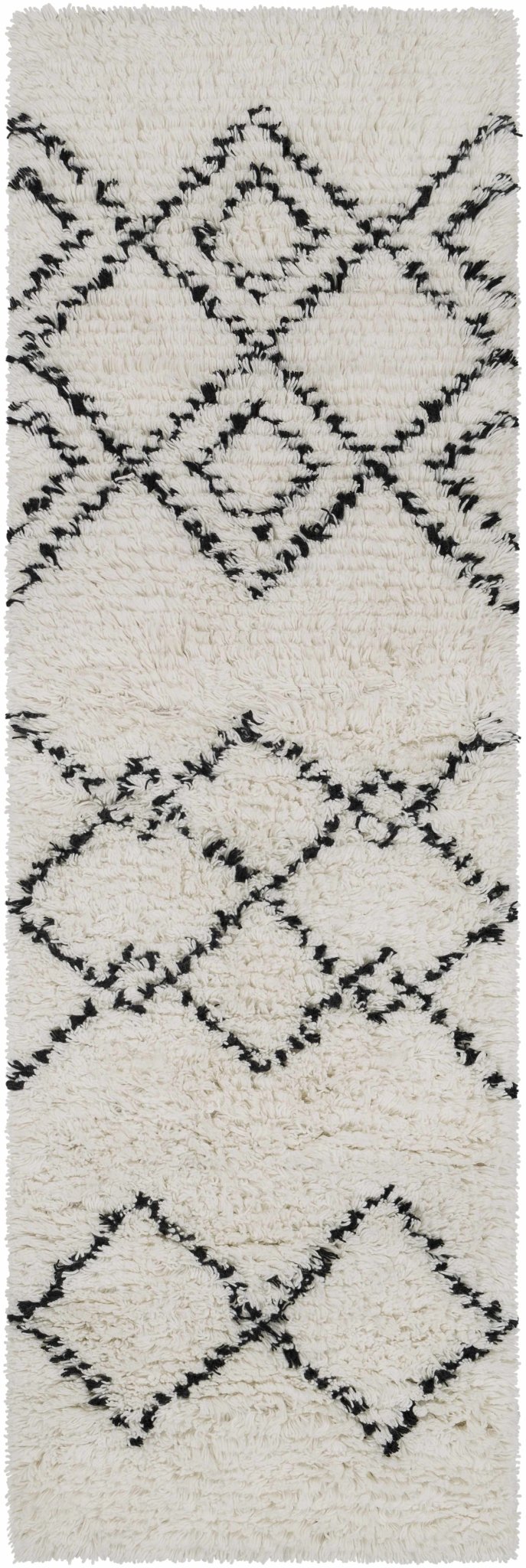 Dukedom Ivory And Black Modern Geometrical Hand Woven Area Rug - The Rug Decor