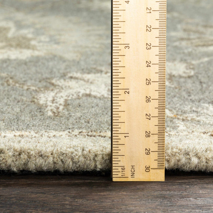 Dulles Traditional Style Taupe And Beige Hand Tufted Wool Rug - The Rug Decor