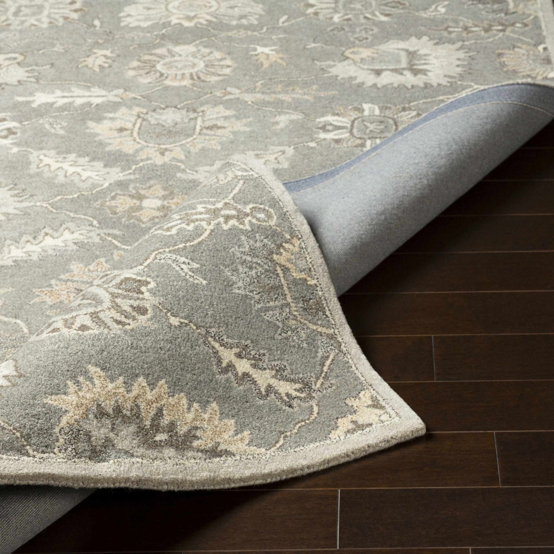 Dulles Traditional Style Taupe And Beige Hand Tufted Wool Rug - The Rug Decor