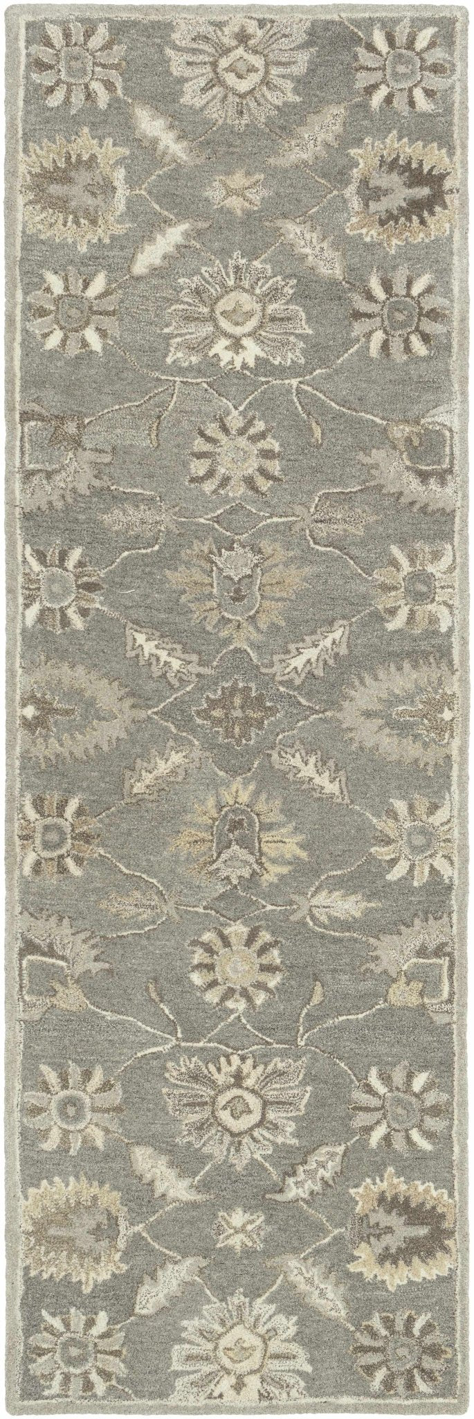 Dulles Traditional Style Taupe And Beige Hand Tufted Wool Rug - The Rug Decor