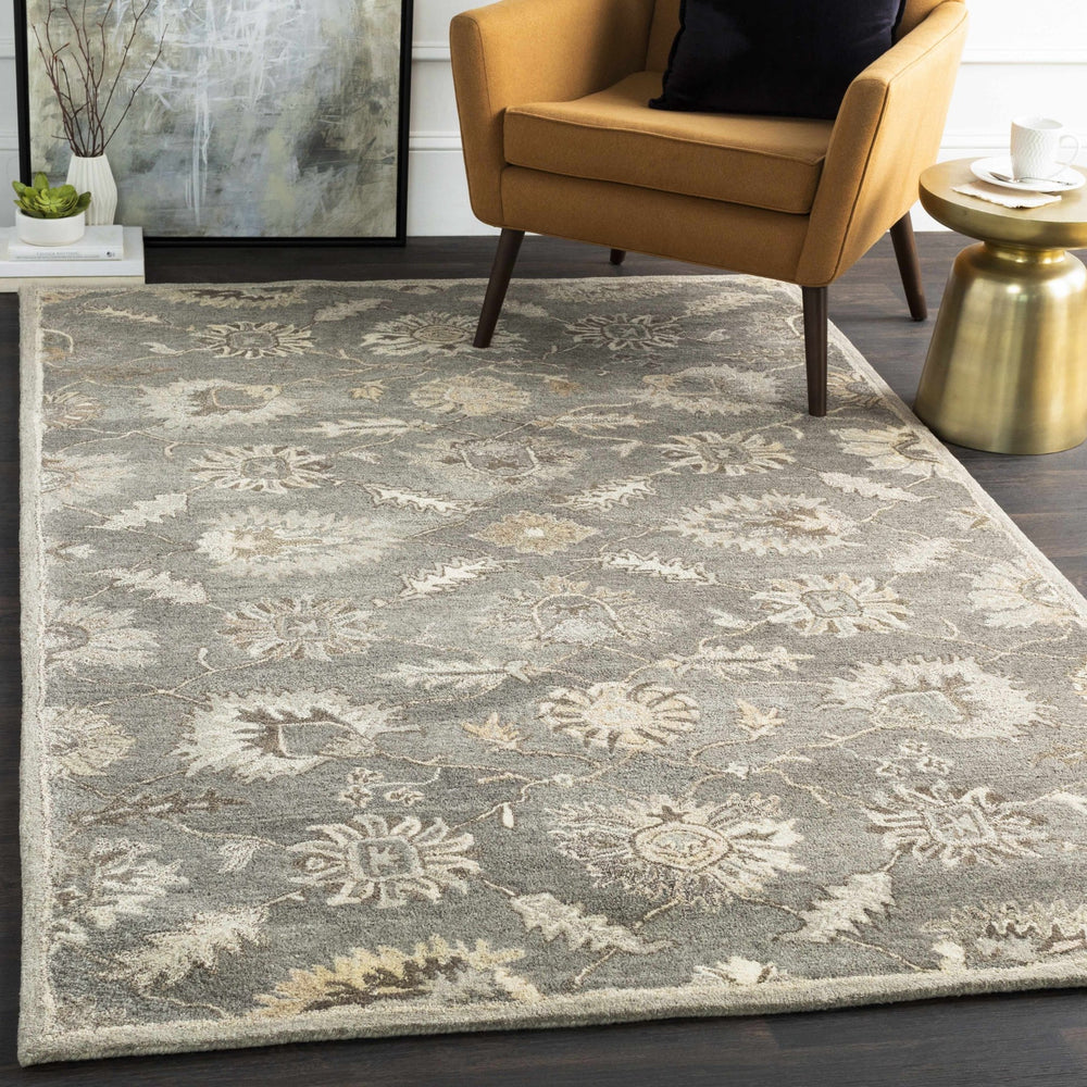 Dulles Traditional Style Taupe And Beige Hand Tufted Wool Rug - The Rug Decor