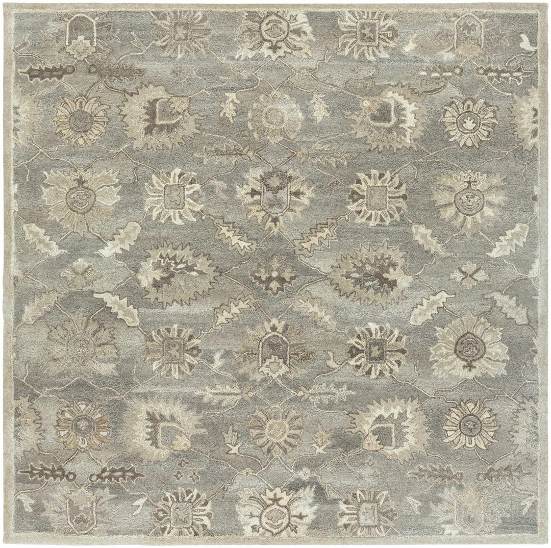 Dulles Traditional Style Taupe And Beige Hand Tufted Wool Rug - The Rug Decor