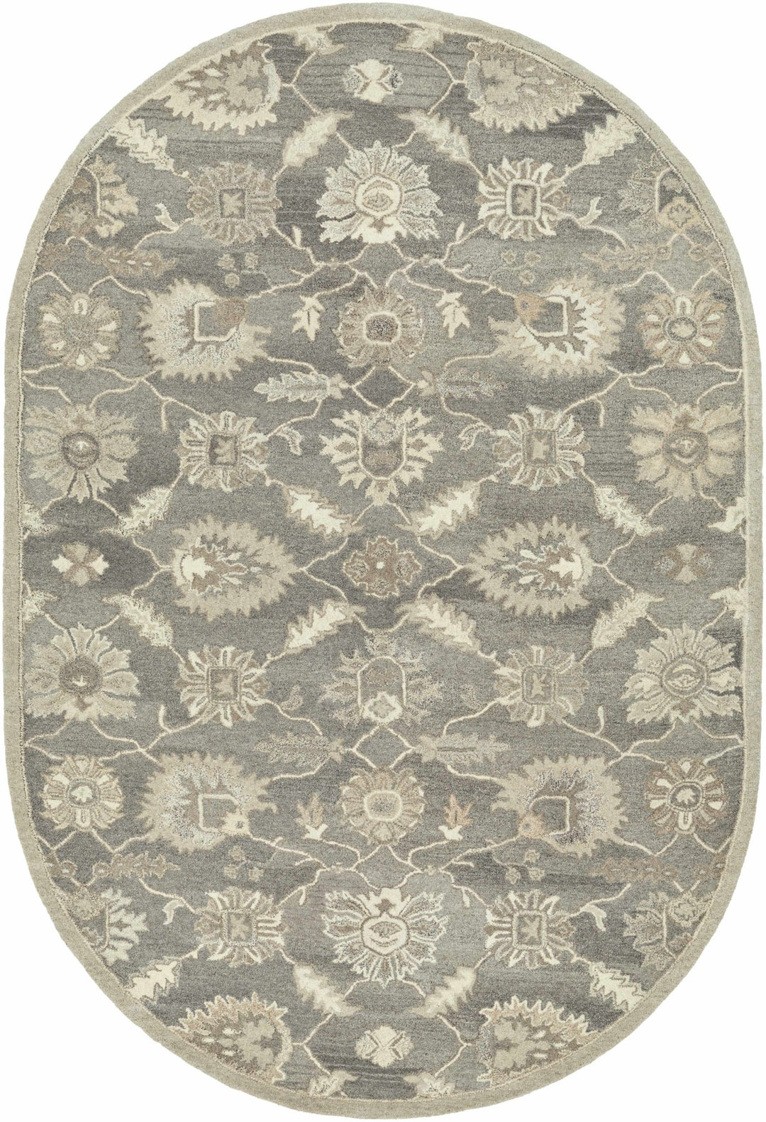 Dulles Traditional Style Taupe And Beige Hand Tufted Wool Rug - The Rug Decor