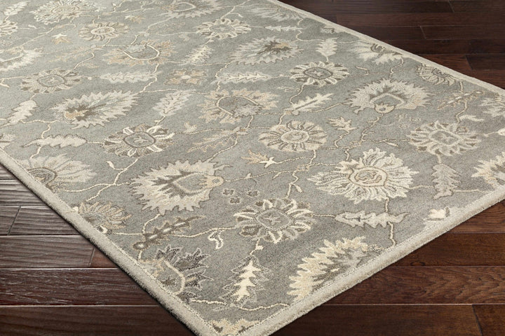 Dulles Traditional Style Taupe And Beige Hand Tufted Wool Rug - The Rug Decor
