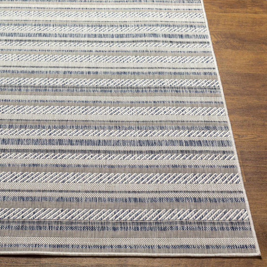 Dumalag Contemporary Style Blue And Beige Outdoor Rug - The Rug Decor