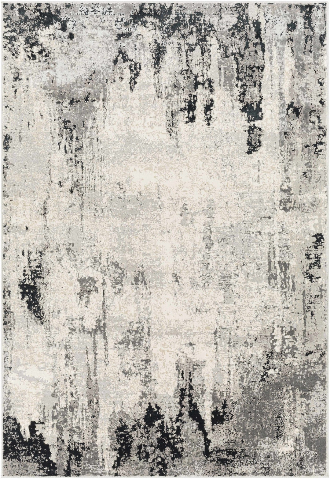 Dumangas Modern Abstract Design Ivory And Black Area Rug - The Rug Decor