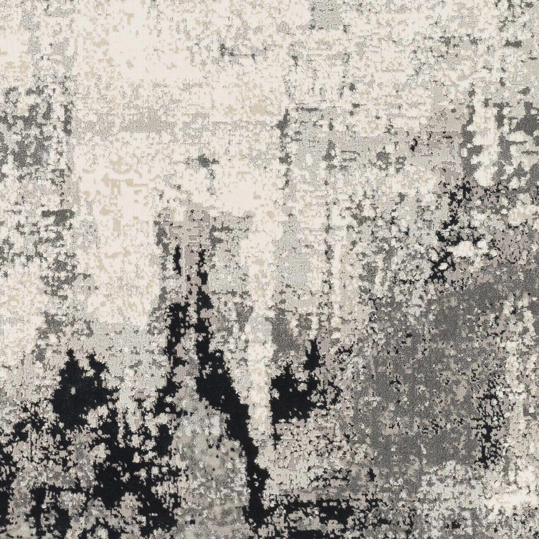 Dumangas Modern Abstract Design Ivory And Black Area Rug - The Rug Decor
