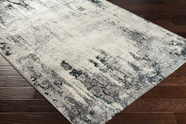 Dumangas Modern Abstract Design Ivory And Black Area Rug - The Rug Decor