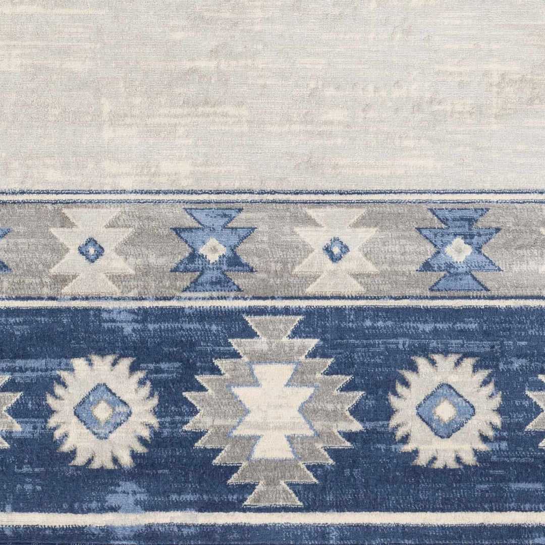 Dumfries Traditional Style Ivory And Blue Area Rug - The Rug Decor