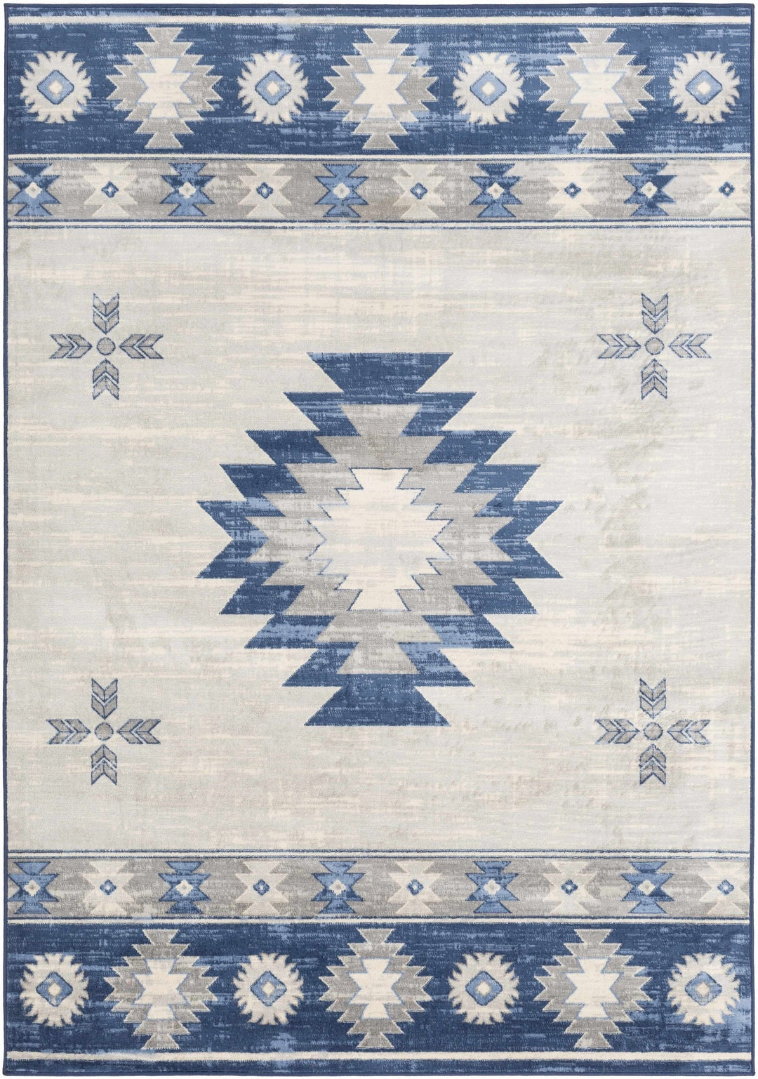Dumfries Traditional Style Ivory And Blue Area Rug - The Rug Decor
