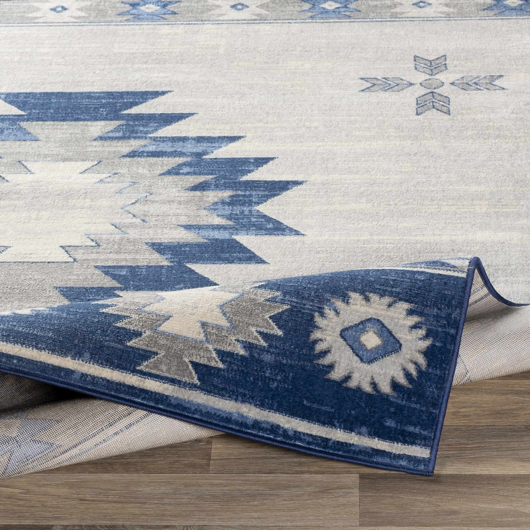 Dumfries Traditional Style Ivory And Blue Area Rug - The Rug Decor