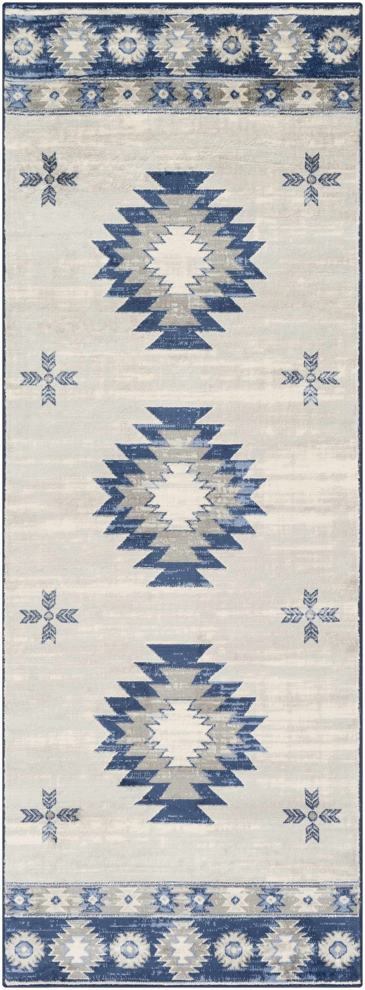 Dumfries Traditional Style Ivory And Blue Area Rug - The Rug Decor