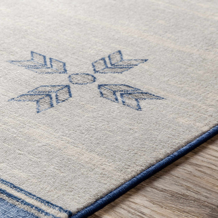 Dumfries Traditional Style Ivory And Blue Area Rug - The Rug Decor