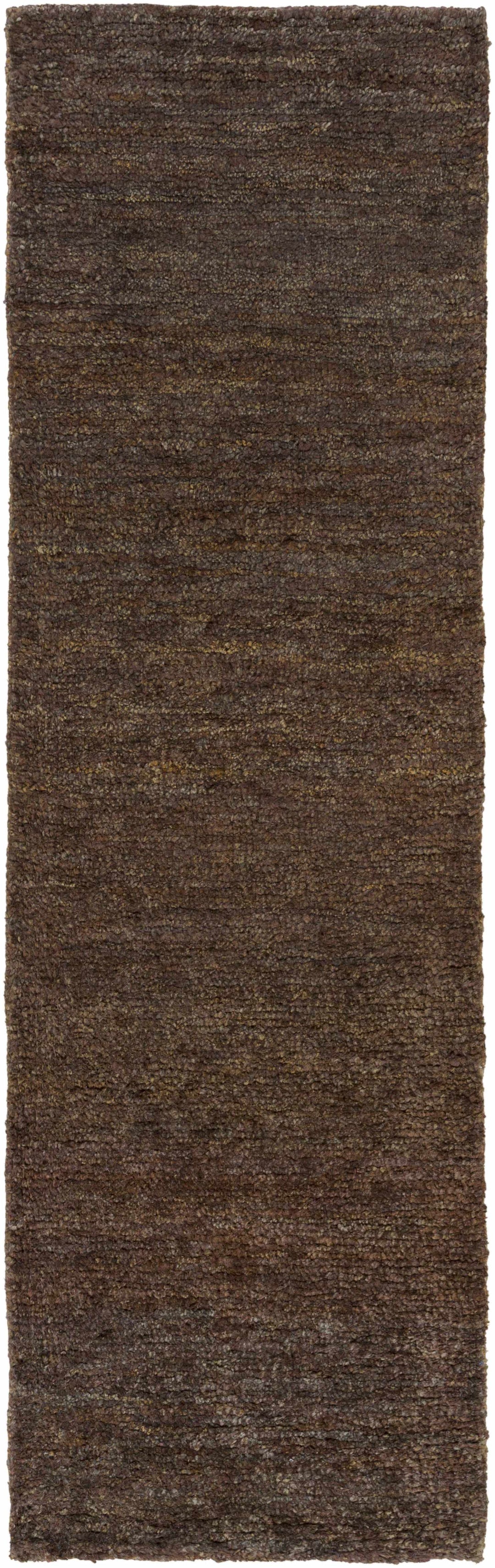 Dummerston Modern Solid Design Brown Hand Woven Carpet