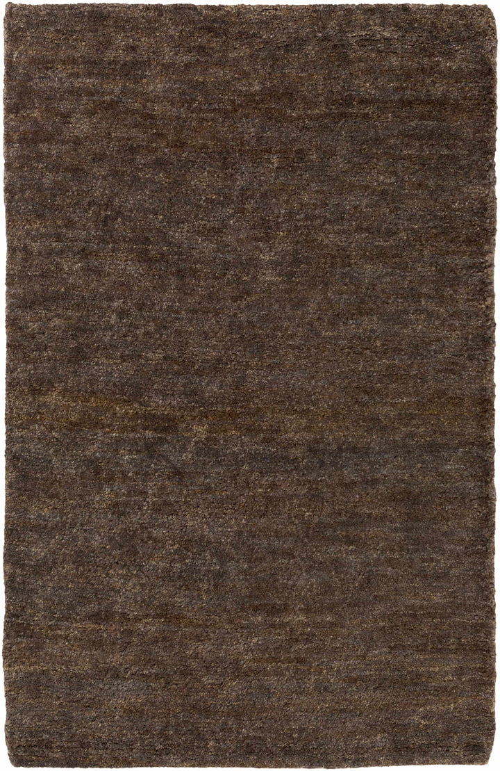 Dummerston Modern Solid Design Brown Hand Woven Carpet