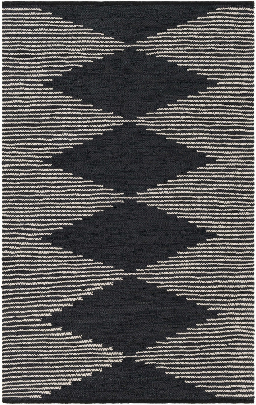 Duncraig Modern Geometrical Design Black Hand Woven Area Rug - The Rug Decor