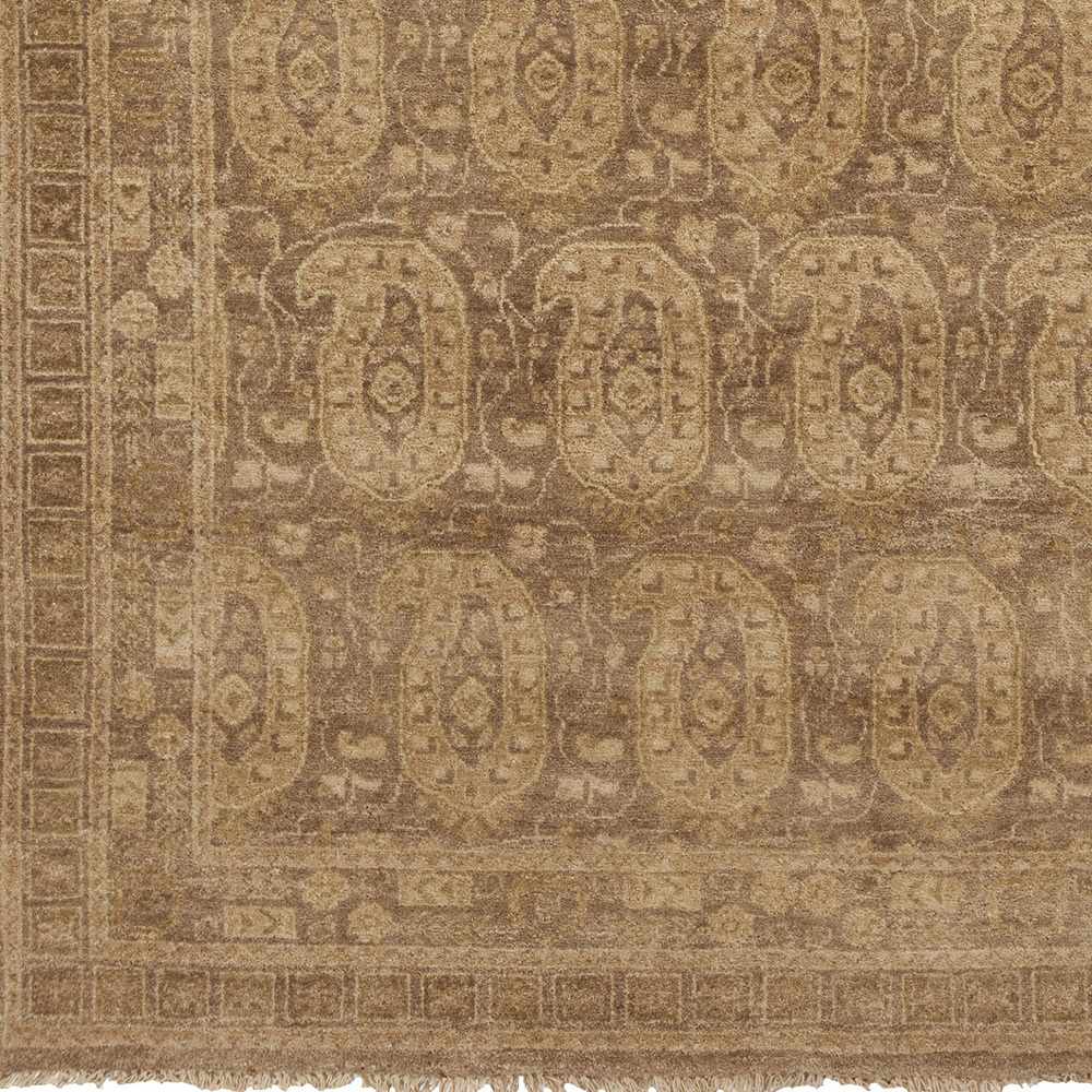 Dundonald Traditional Style Tan Hand Knotted Wool Area Rug - The Rug Decor