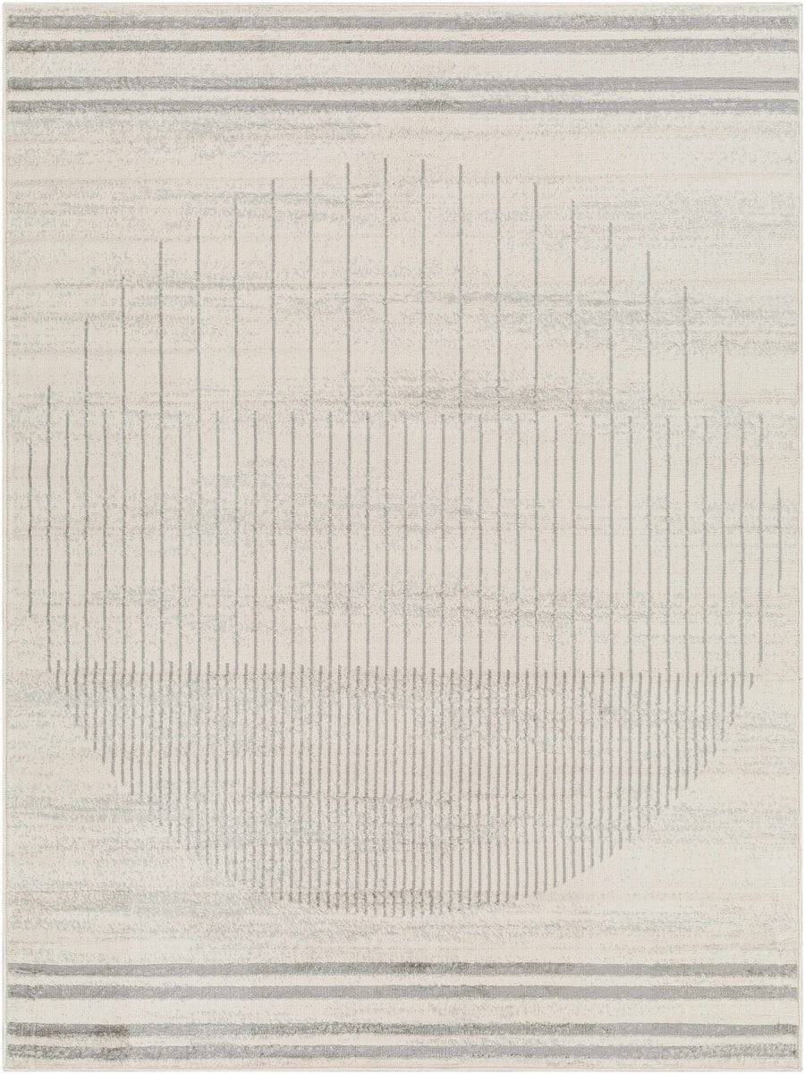 Dung Contemporary Geometrical Gray And Ivory Rug - The Rug Decor