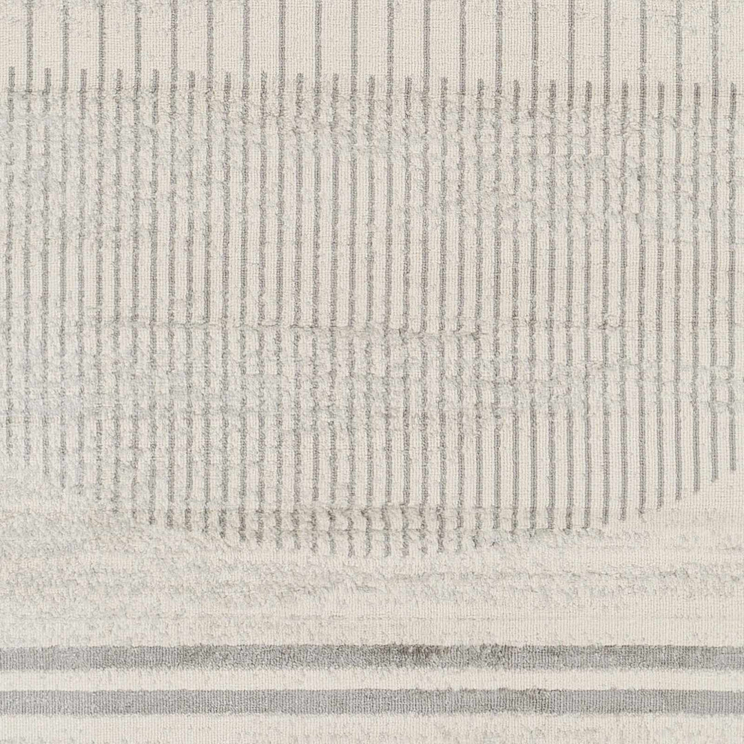 Dung Contemporary Geometrical Gray And Ivory Rug - The Rug Decor