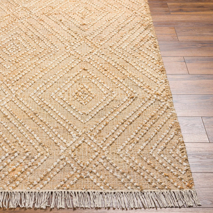 Dunne Contemporary Geometrical Beige And Ivory Rug - The Rug Decor