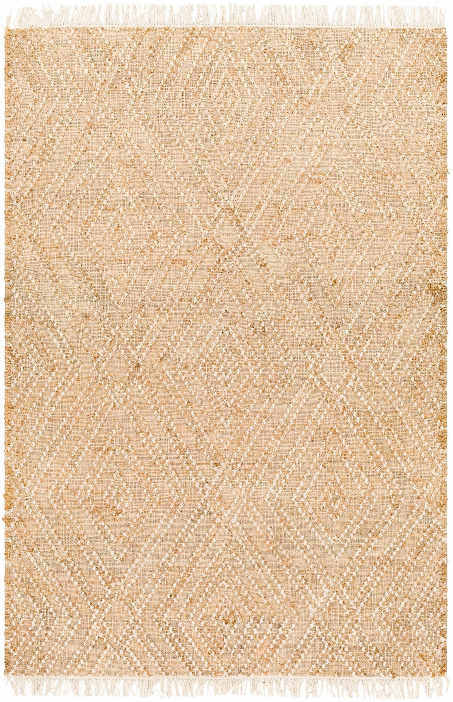 Dunne Contemporary Geometrical Beige And Ivory Rug - The Rug Decor