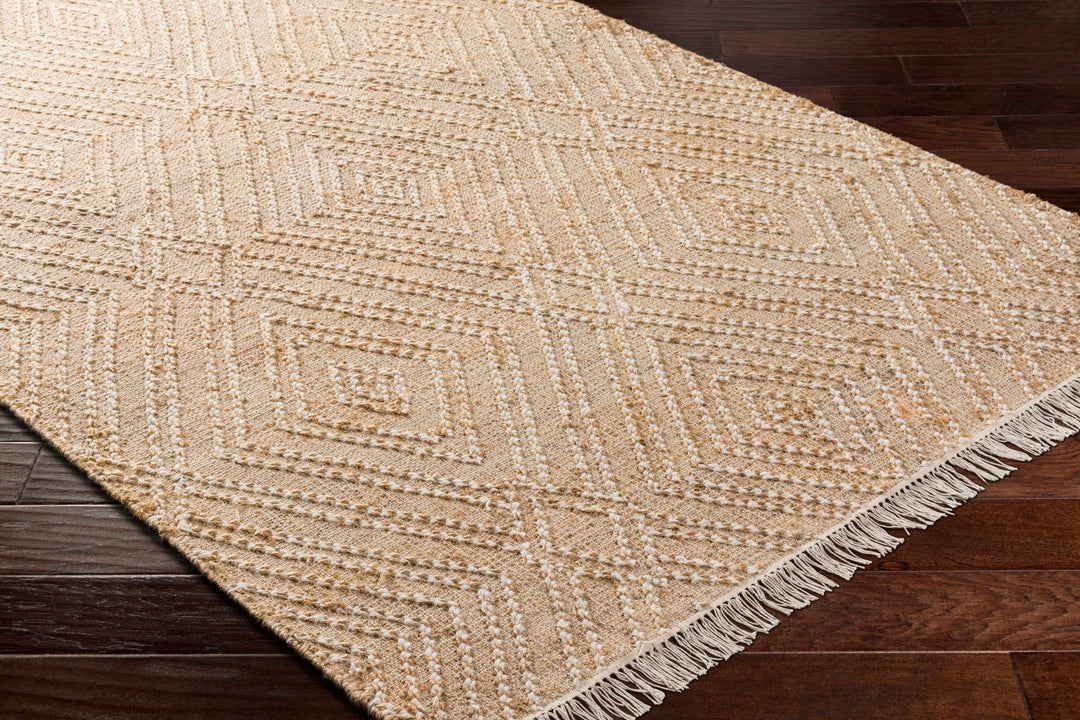 Dunne Contemporary Geometrical Beige And Ivory Rug - The Rug Decor