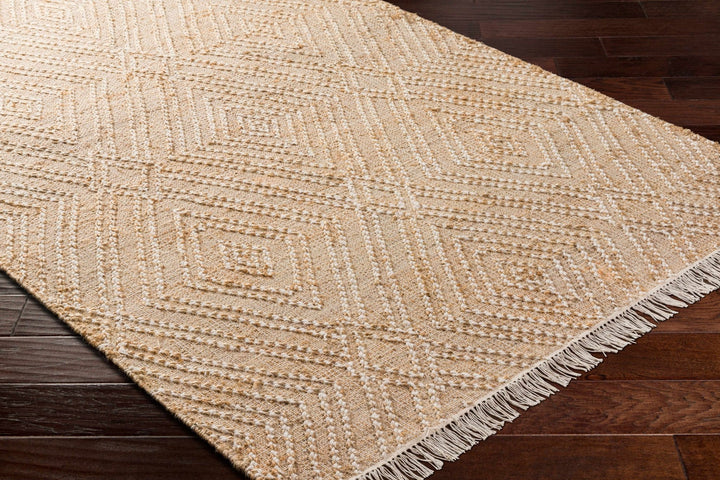 Dunne Contemporary Geometrical Beige And Ivory Rug - The Rug Decor
