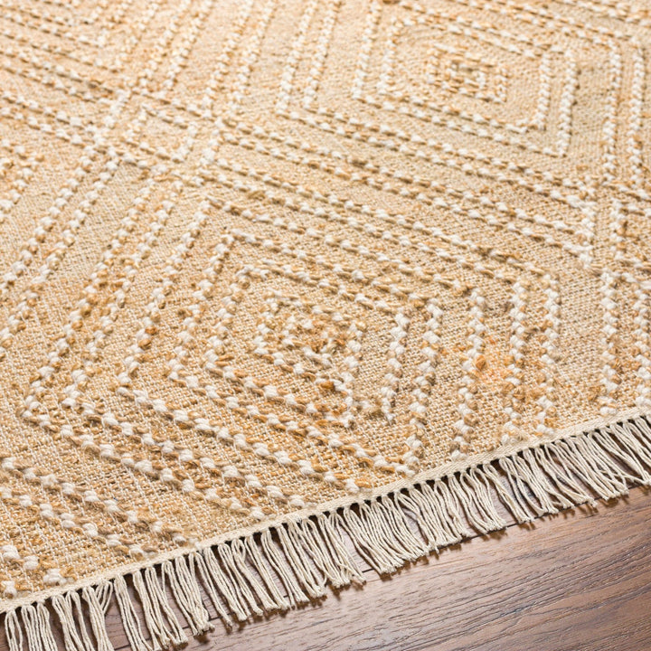 Dunne Contemporary Geometrical Beige And Ivory Rug - The Rug Decor
