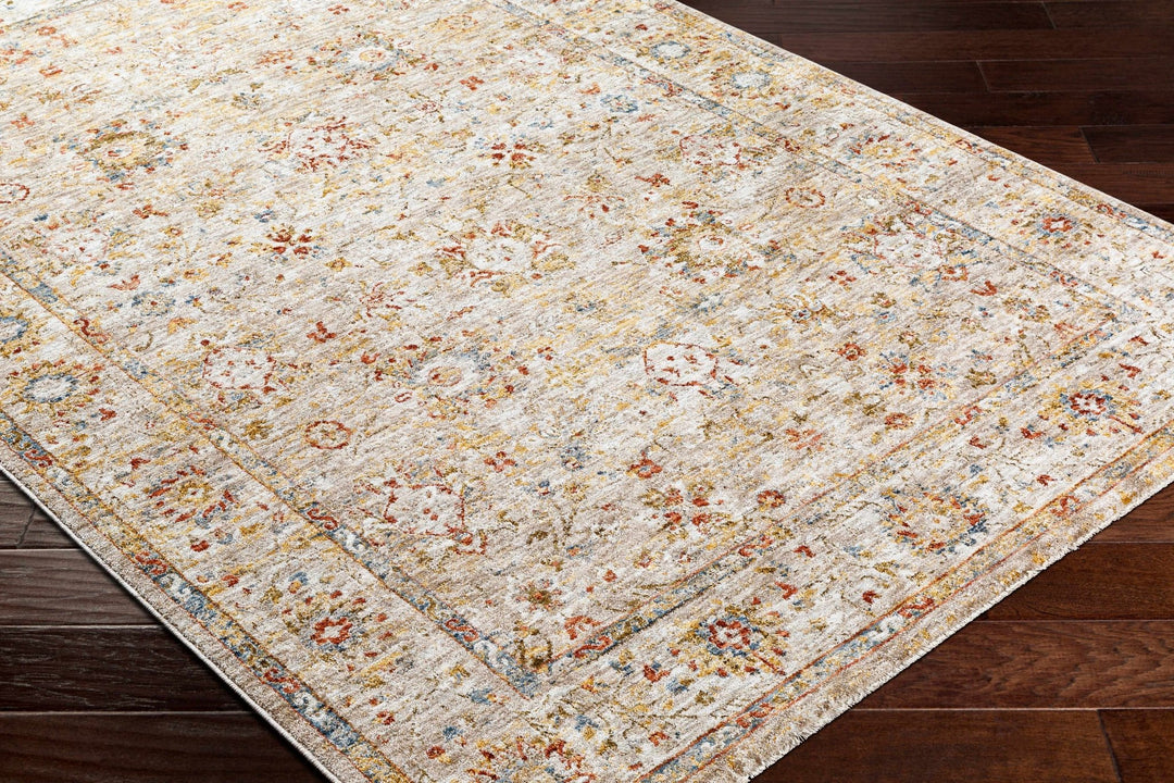 Duong Traditional Style Beige And Rust Area Rug - The Rug Decor