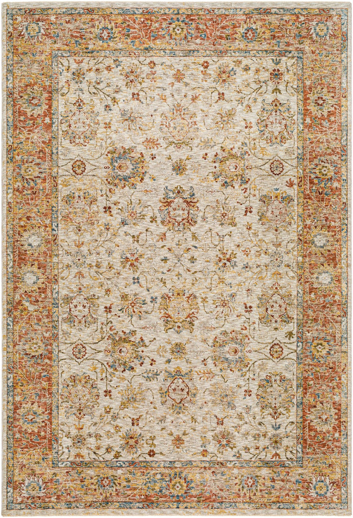 Duong Traditional Style Beige & Rust Rug - The Rug Decor