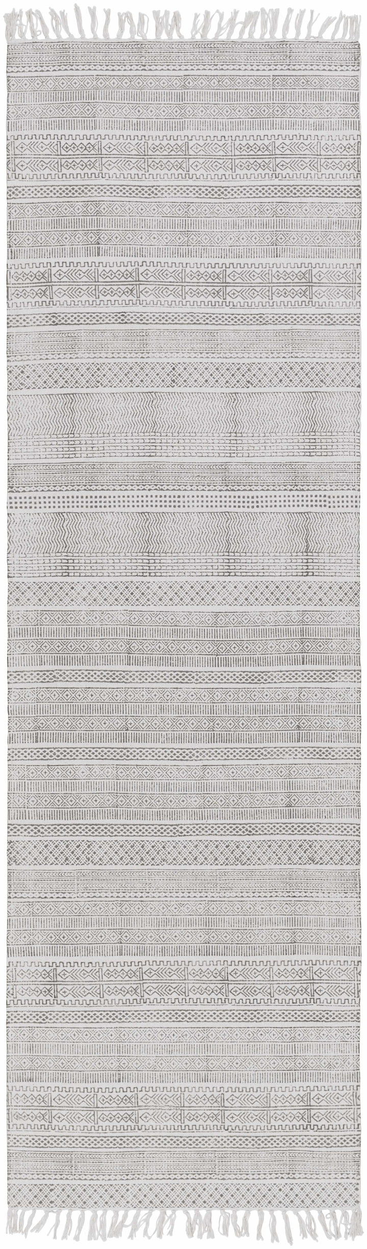 Durbin Modern Style Ivory Hand Woven Cotton Area Rug