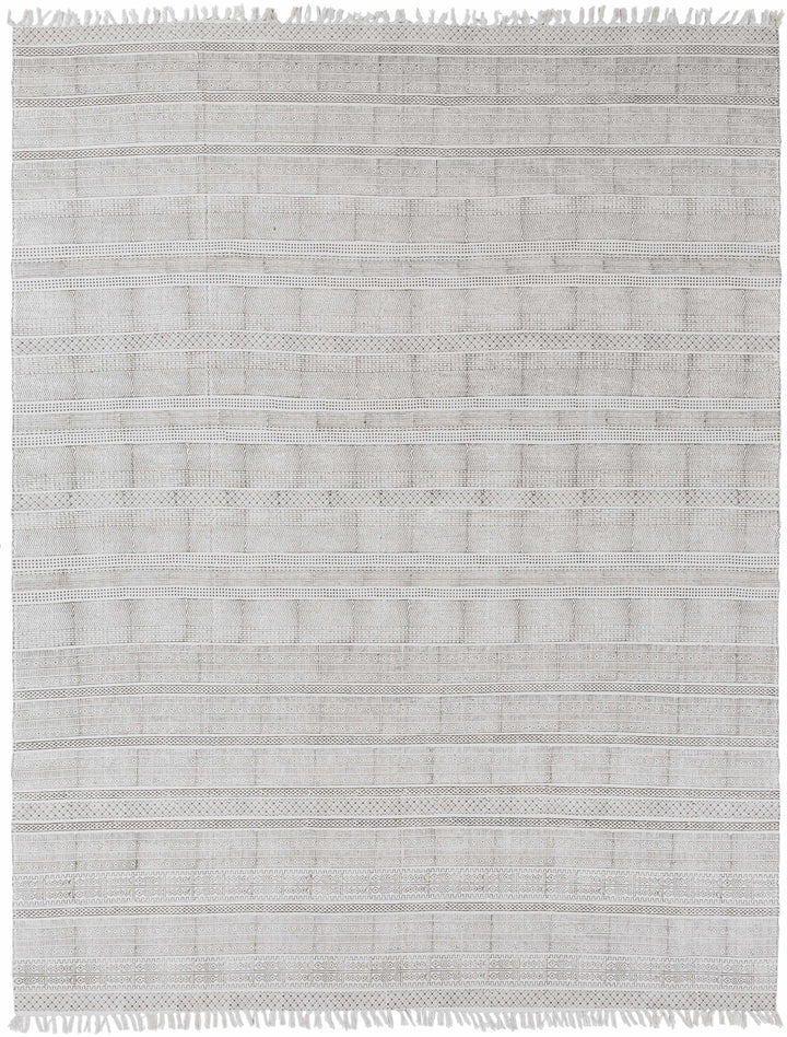Durbin Modern Style Ivory Hand Woven Cotton Area Rug