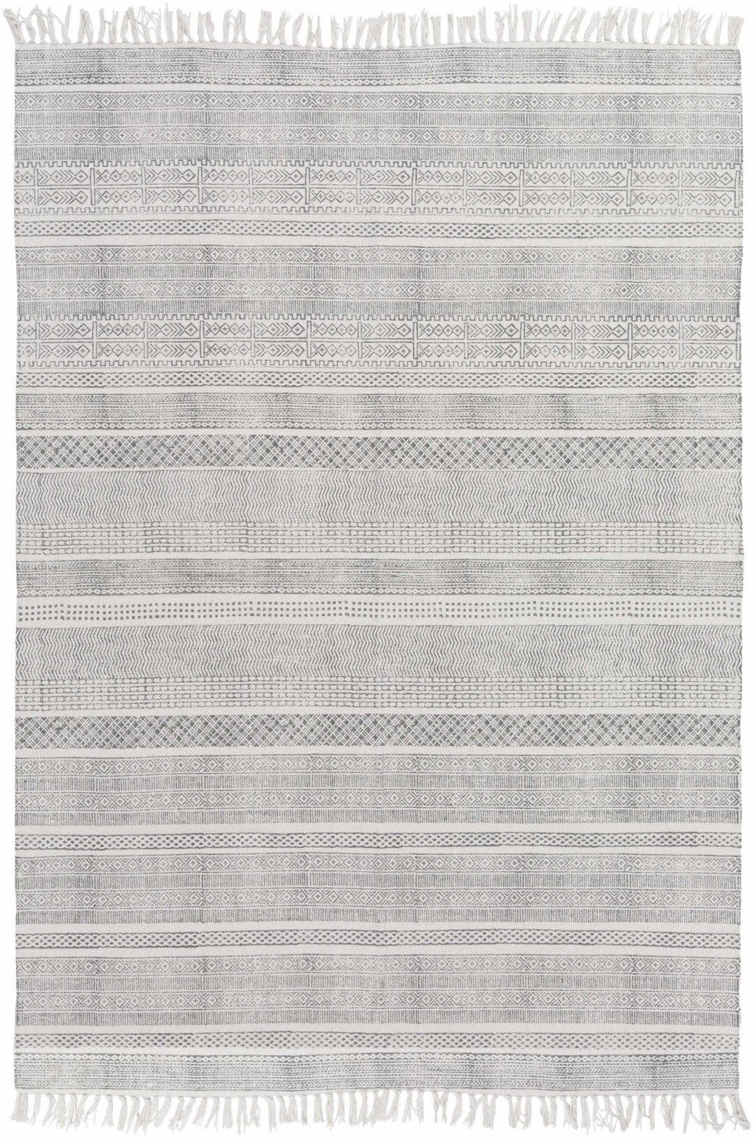 Durbin Modern Style Ivory Hand Woven Cotton Area Rug - The Rug Decor