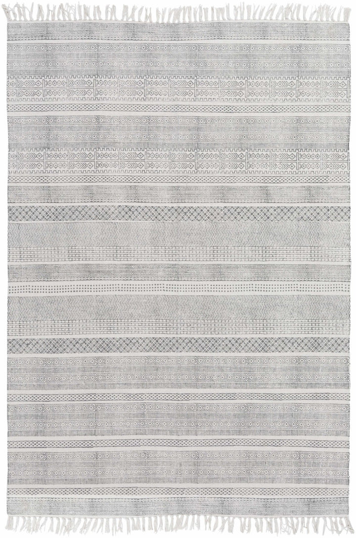 Durbin Modern Style Ivory Hand Woven Cotton Area Rug - The Rug Decor