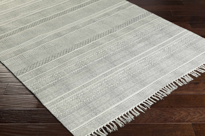 Durbin Modern Style Ivory Hand Woven Cotton Area Rug - The Rug Decor
