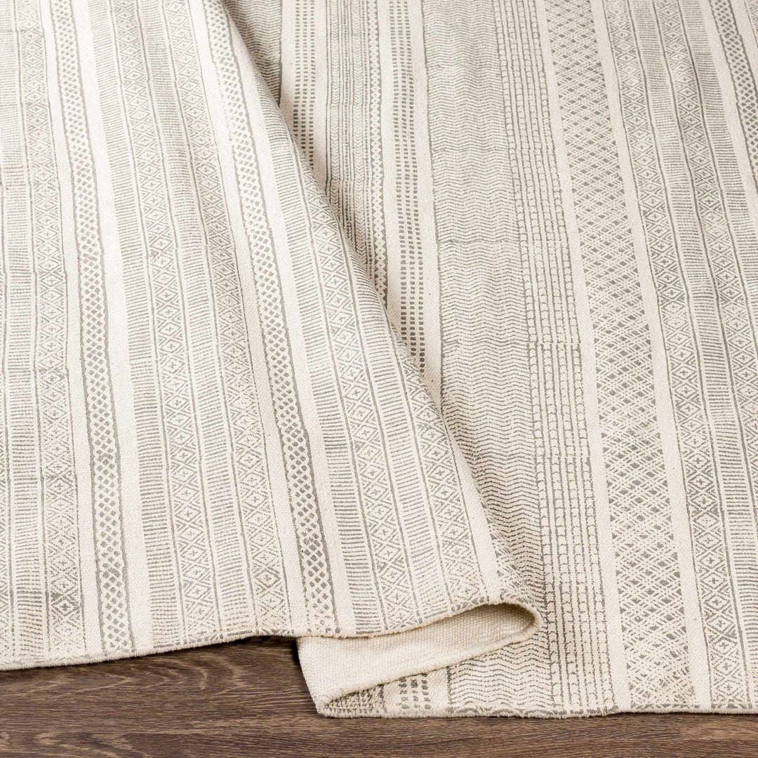 Durbin Modern Style Ivory Hand Woven Cotton Area Rug - The Rug Decor