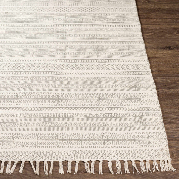 Durbin Modern Style Ivory Hand Woven Cotton Area Rug - The Rug Decor