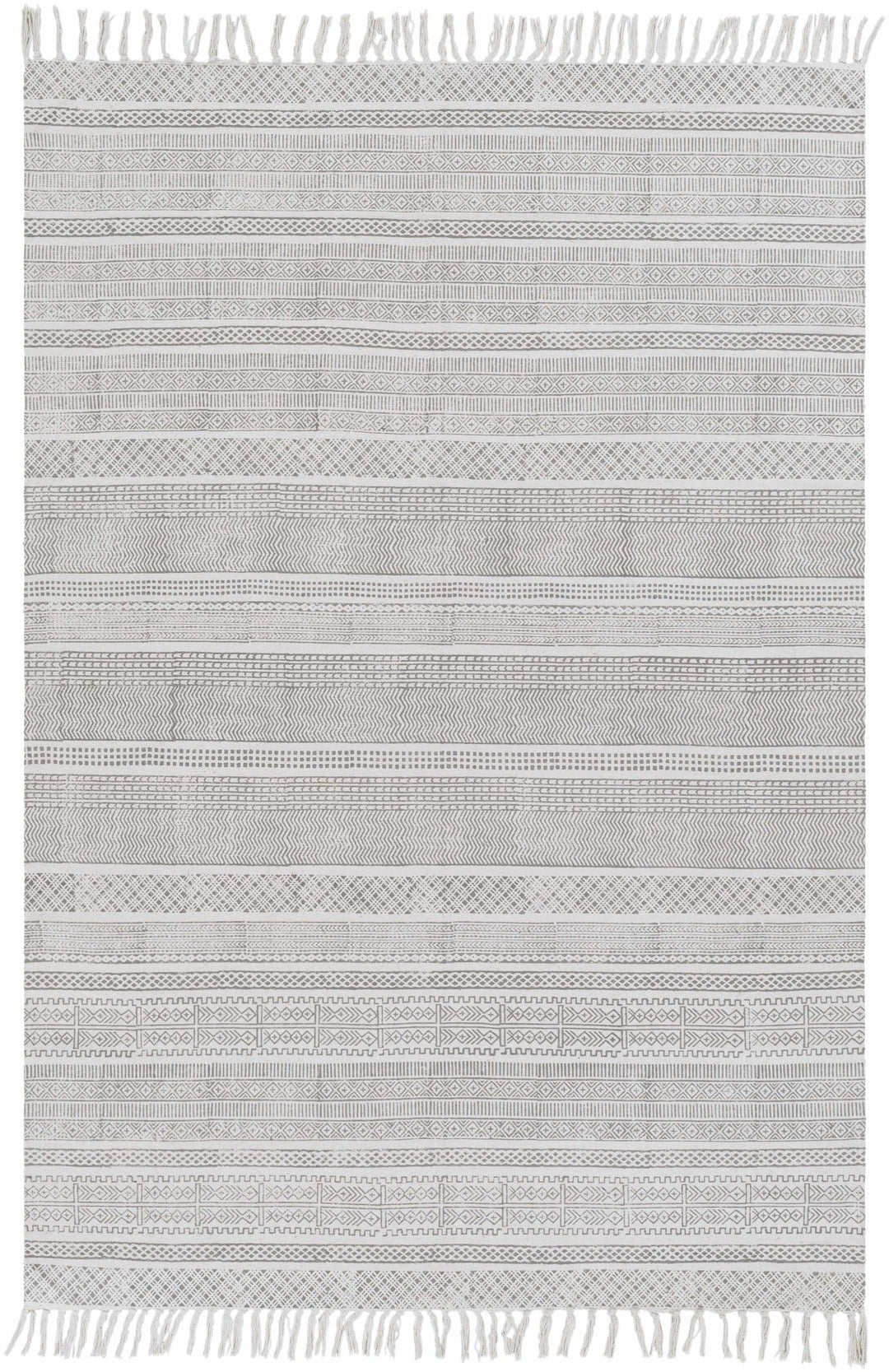 Durbin Modern Style Ivory Hand Woven Cotton Area Rug - The Rug Decor