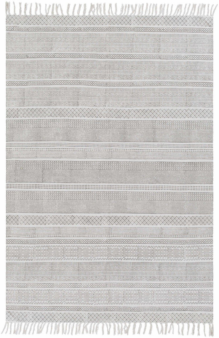 Durbin Modern Style Ivory Hand Woven Cotton Area Rug - The Rug Decor