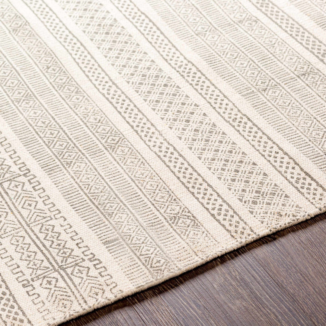 Durbin Modern Style Ivory Hand Woven Cotton Area Rug - The Rug Decor