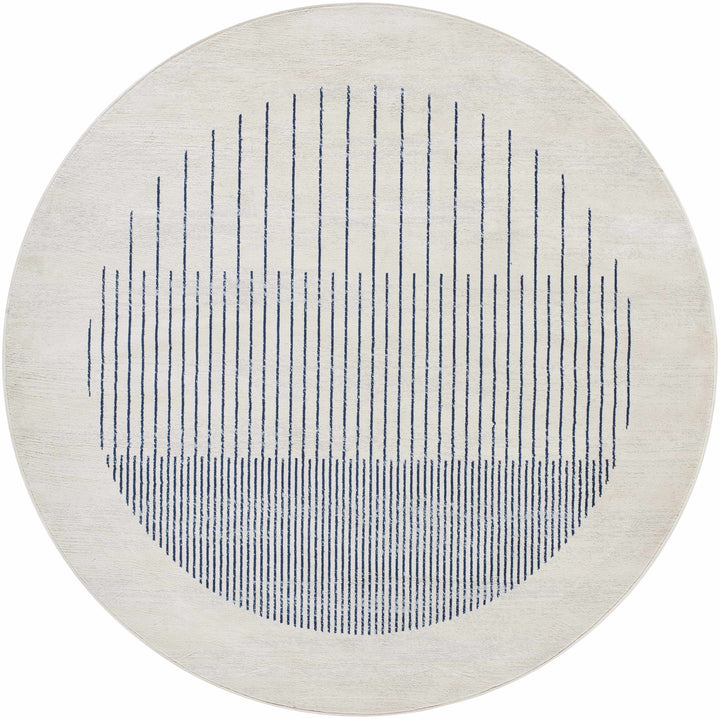 Duri Contemporary Style Cream And Navy Area Rug - The Rug Decor