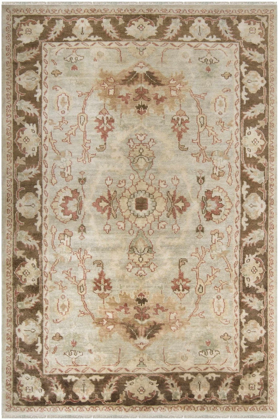 Duryea Traditional Medallion Design Beige And Brown Area Rug - The Rug Decor