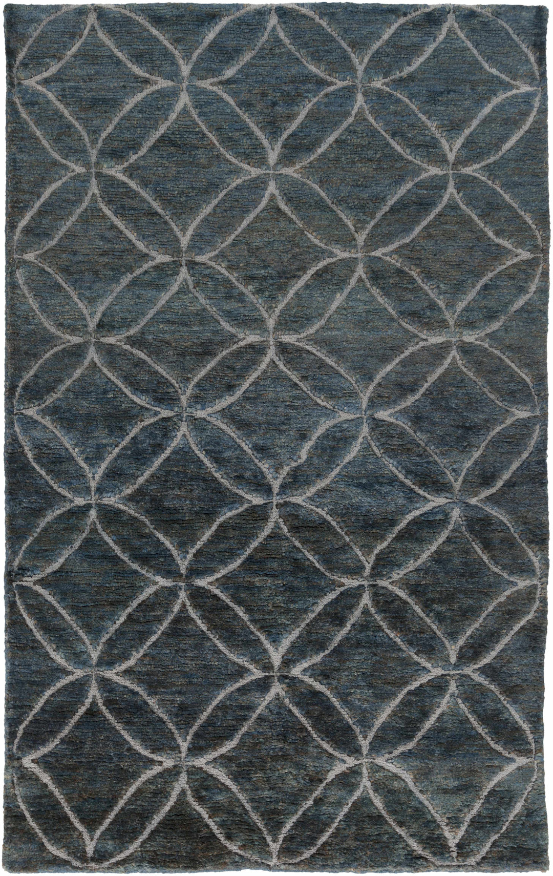 Duson Charcoal Modern Style Hand Knotted Wool Area Rug