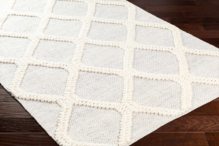 Dusan Modern Geometrical Gray And Ivory Rug