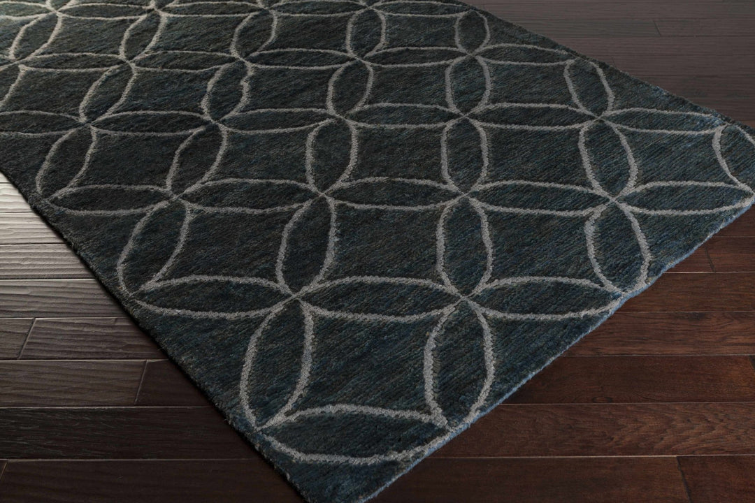 Duson Charcoal Modern Style Hand Knotted Wool Area Rug - The Rug Decor