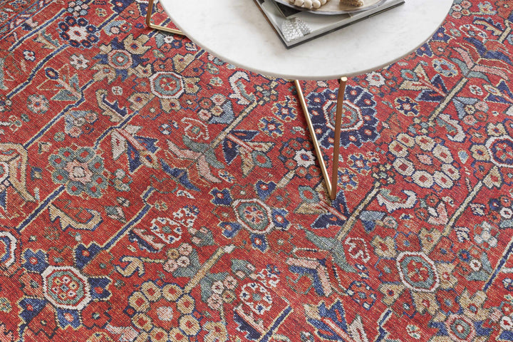 Edwardsburg Traditional Tribal Design Red And Blue Area Rug